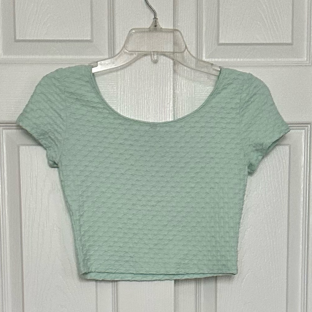 S Blue Crop Top